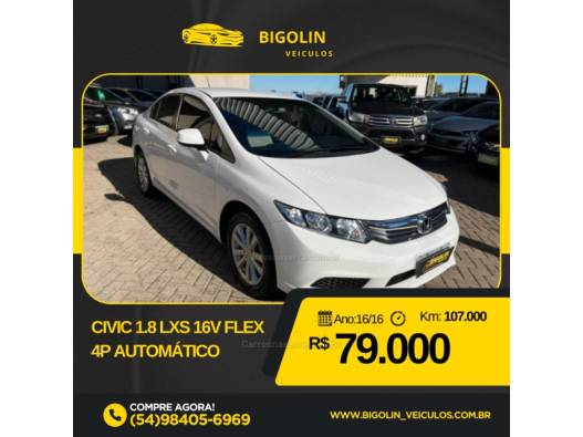 HONDA - CIVIC - 2016/2016 - Branca - R$ 79.000,00