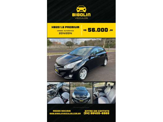 HYUNDAI - HB20 - 2014/2014 - Preta - R$ 56.000,00