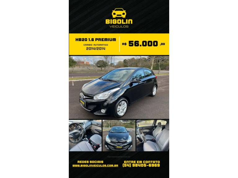 HYUNDAI - HB20 - 2014/2014 - Preta - R$ 56.000,00