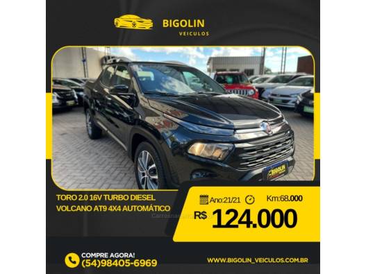 FIAT - TORO - 2021/2021 - Preta - R$ 124.000,00