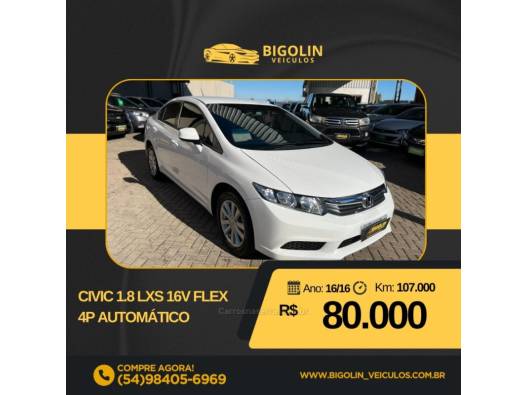 HONDA - CIVIC - 2016/2016 - Branca - R$ 80.000,00