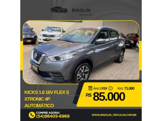 NISSAN - KICKS - 2019/2019 - Cinza - R$ 85.000,00